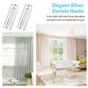 40 Pack Pinch Pleat Curtain Hooks, Stainless Steel Header Tape
