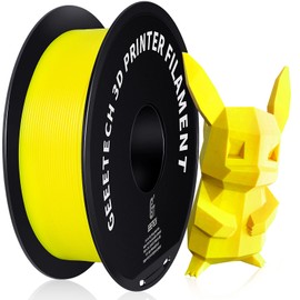 Geeetech PETG Filament 1.75mm, Upgrade Stronger Toughness Printing Consumables, Diameter Tolerance +/- 0.03 mm, 1 KG (2.2 LBS) Spool Fit Most FDM 3D Printer,Yellow