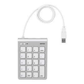 バッファロー iBUFFALO テンキーボード Mac用 USB接続 スリム 独立キー シルバー BSTK08MSV