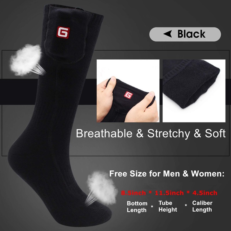 SVPRO Rechargeable Electric Heated Socks Battery Powered Comfortable Thermo-Socks,Cold Weather