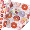 Jajajuegos Donut Wrapping Paper - 12 Sheets Pink Christmas Santa