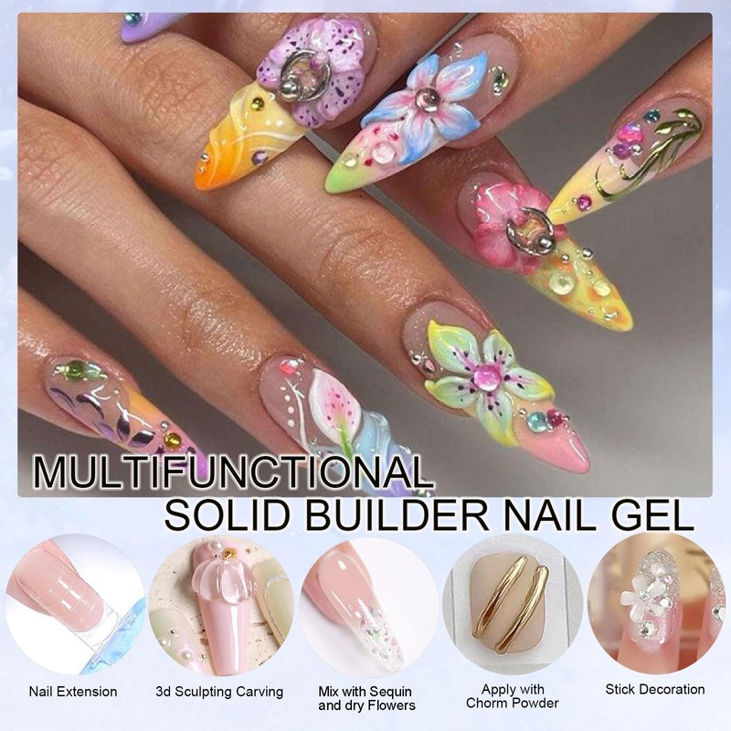 NAILGIL Solid Builder Gel Nail Extension, Solid Nail Glue Gel