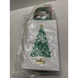 Spritz Tree Design Print Gift Bag  16 Pk