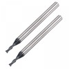 sourcing map Square Nose End Mill, 2mm Tip Dia Solid