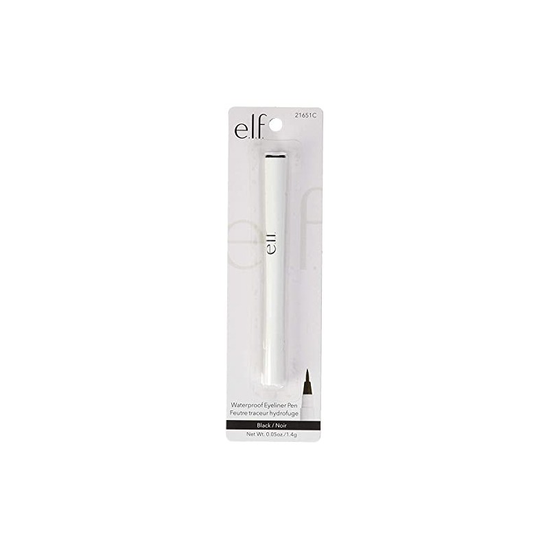 e.l.f. Waterproof Eyeliner Pen, Black, 0.06 Ounce