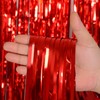 Melsan Red Foil Fringe Curtain Party Decorations, Melsan 3.2 x