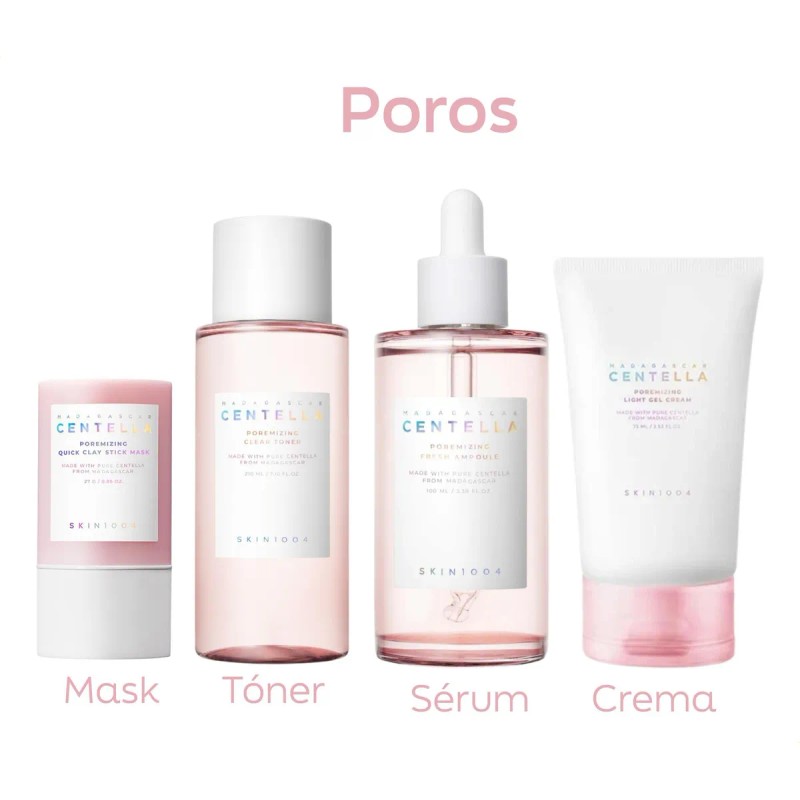 X/ Kit Skin1004 De Tónico Pomerizante, Ampolla, Crema En Gel
