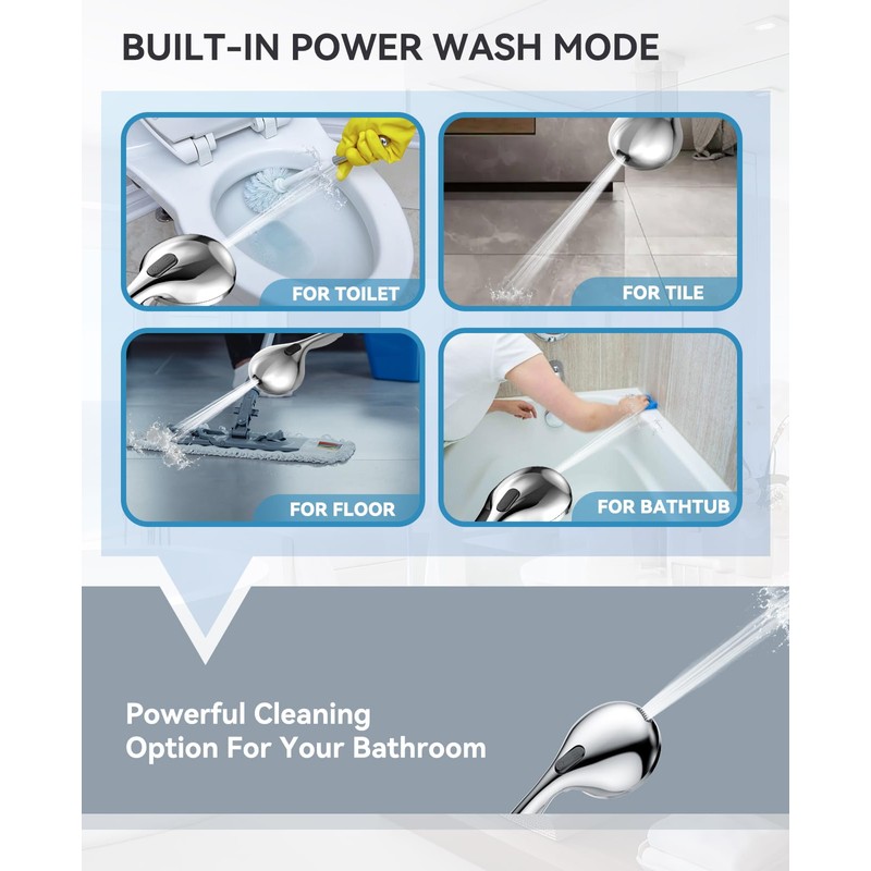 JDO Shower Head with Handheld, High Pressure Handheld Shower Head