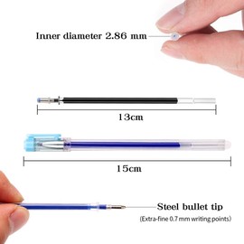 Heat Erasable Pens for Fabric, 4 Colours Fabric Marking Pens/Heat Wipe Fabric Pens/Heat Pens Erasable with 20 Refills Fabric Marker Pens for Dressmaking, Sewing, Quilting