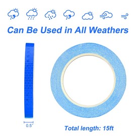 YXSF Blue Reflective Tape,1/2 Inch¡Á15 Feet Reflector Strips,high Viscosity Waterproof Reflective Tape for Bikes Cars Ships Motorcycles Raincoat.¡­