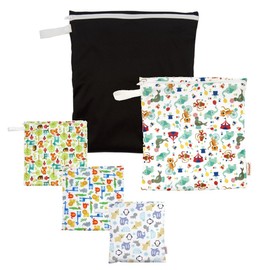 Imse Vimse Wetbag Nappy Bag Washable Waterproof 28x26 cm Black