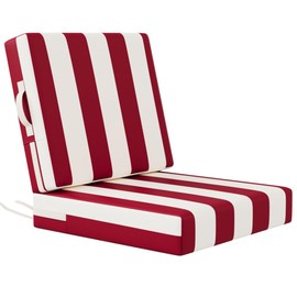 Outdoor Deep Seat Cushion Set 19"*19"*4"&Waterproof 3-Year Fade Resistant Patio Furniture Cushions&Removable Seat Bottom&Back Cushion&with Ties outdoor patio seat cushions for Chair Sofa Couch