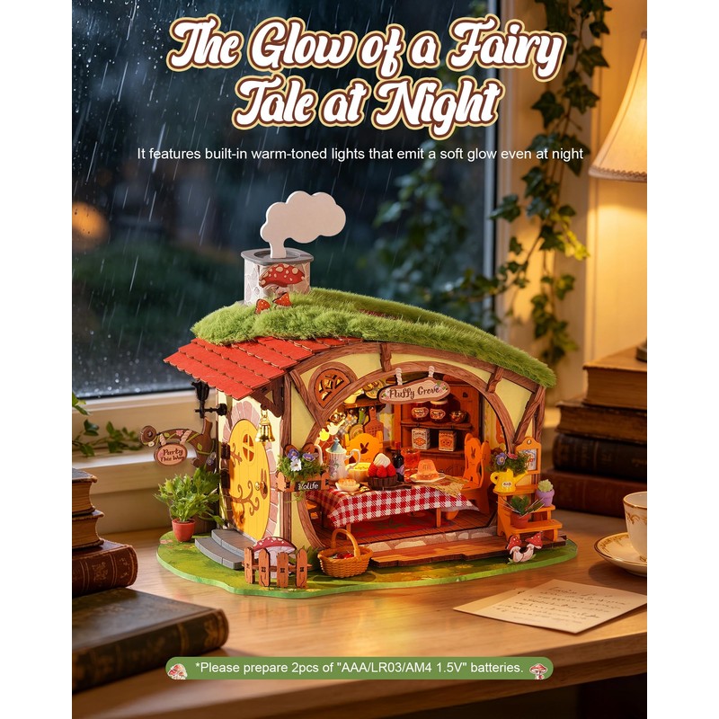 Rolife DIY Miniature Forest Fairy House Kits-Fluffy Grove Beginner-Friendly