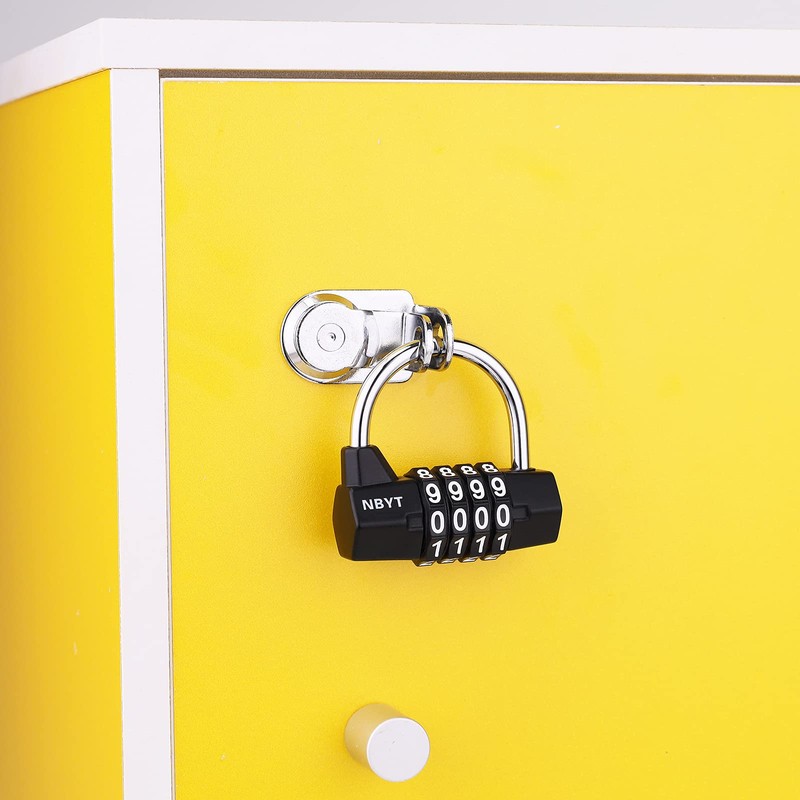 Gym Locker Lock,4 Digit Combination Lock,Safety Password Padlock for School