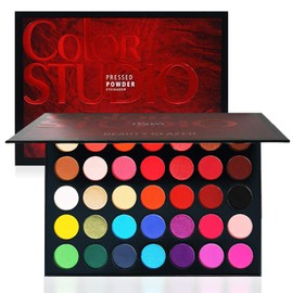 Paleta de sombra de ojos de 35 colores famosa de color de estudio de sombra de ojos paleta de maquillaje en polvo impermeable desata a tu artista interior