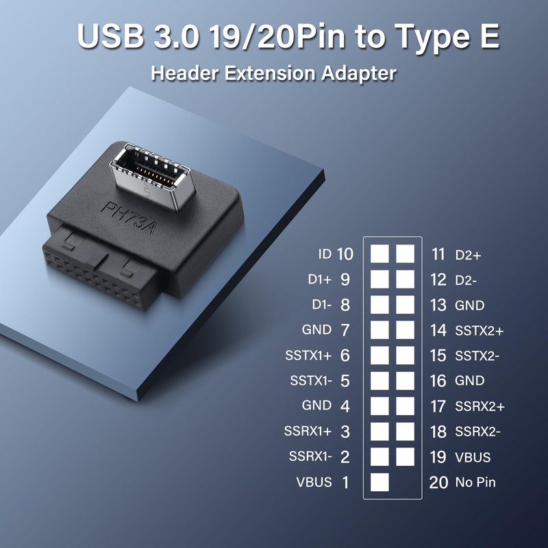 SinLoon USB 3.0 Front Panel Header USB 3.0 19/20Pin to