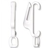 White Fast Track Curtain Gliders - 40mm Hooks for Window