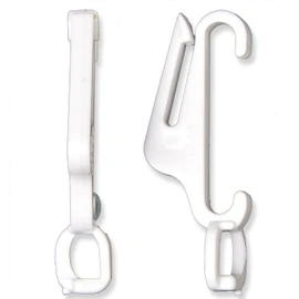 White Fast Track Curtain Gliders - 40mm Hooks for Window & Door Curtains - 50 Pack