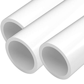 FORMUFIT PVC Pipe, 2" Size, (2.375" Actual OD) SCH 40 Furniture Grade, White (40"L x 3-Pack) DIY Structural for Greenhouse, Garden, Dog Agility and Maker Projects - P002FGP-WH-40x3