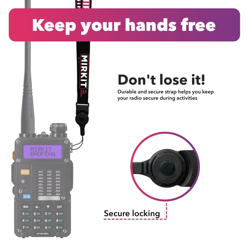 Lanyard Mirkit HAM Radio Operator Neck Strap BAOFENG Accessories and