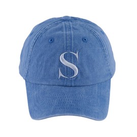 LuckyLy Gorra para Mujer Original con Iniciales, Ajustable y Moderna, Sombrero para Sol Tipo Visera Deportiva, Accesorios Ideales como Regalos para Mujer y Regalos para Mamá – Modelo Milly, Letra S