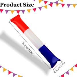 Hillylolly Pack of 50 Bam Bam Inflatable Stick Set, Bam Bam Thunder Inflatable Noisemakers Stick, Inflatable Stick, Noisemaker Game Cheer Balloons, for Olympics, for Sports Events