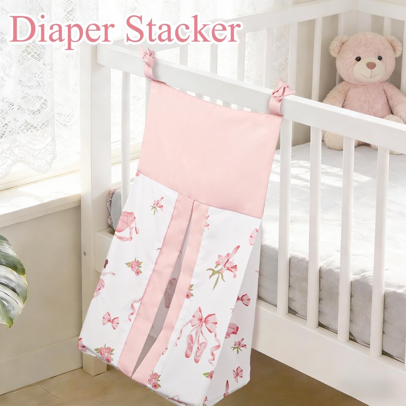 HNHUAMING 4-Piece Crib Bedding Set for Girls Boys, Baby Crib