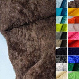 StoffBook Bearskin Teddy Fur Fabric Fur Limitate (Dark Brown, 50 x 155 cm)