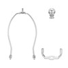 PATIKIL 7.5 Inch Lamp Harp with End Piece 1 Set