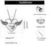 OutstandLong Angel Wings Cremation Jewelry for Ashes Heart Urn Necklaces