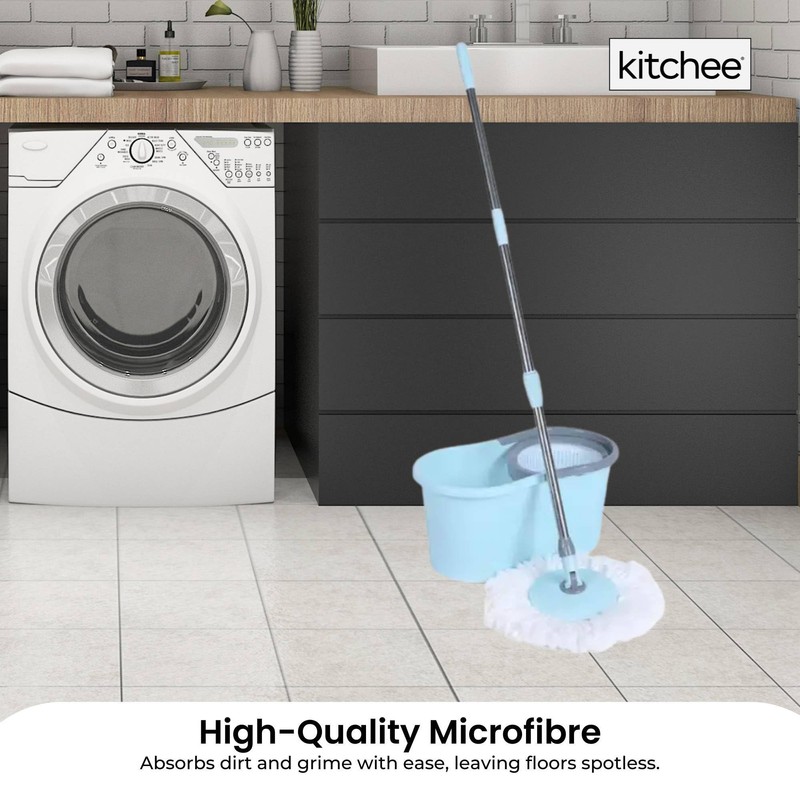 4X Kitchee Microfibre Mop Head Replacement for Kitchee Spin Mop