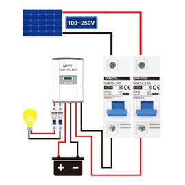 DIHOOL 1P 100 amp Solar DC Isolator Switch DC Miniature Circuit Breaker PV Disconnect Switch Fuse For Solar Energy Photovoltaic