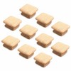 WEICHUAN 10PCS Square Unfinished Wood Drawer Knobs Pulls Handles -