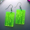 Matrix Trickle Code Programmer Dangle Earrings with Nickel Free Hooks,