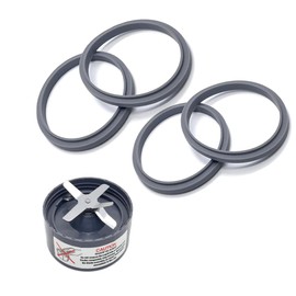 NB-201, NB-101B,NB-WL012-23,NB-WL088-02,NBR-0601,NB-101 Gaskets,Sealing Ring Suitable for N-Bullet Blender Blade 4 Packs with 3 Shock Pads