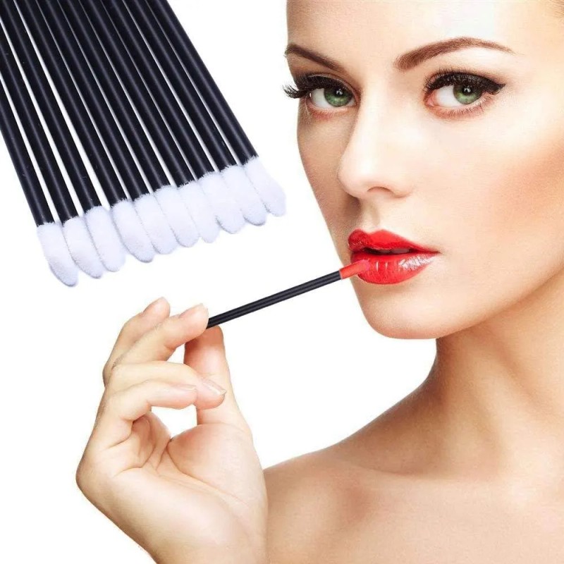 Desechables Para Pestañas Y Labios Y Delineador De Ojos Negro