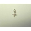 St Brigid Cross Charm TINY Irish Patron Saint Silver Tone