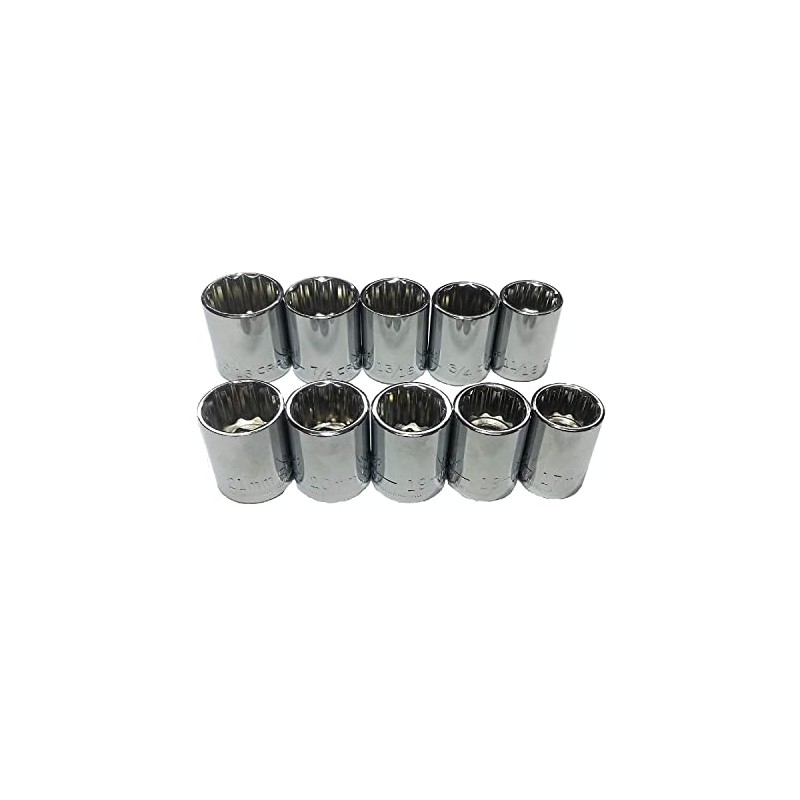 Craftsman 10 Piece 1/2" Drive 12pt Socket Set - Standard