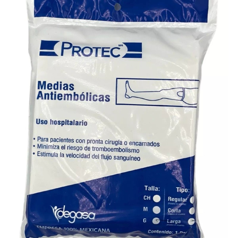 Medias Antiembolicas Protec Tipo Largo Talla Mediano Degasa