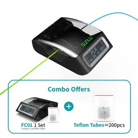 SUNLU Filament Connector Fast Heating Filament Connector for 3D Printer Filament 1.75mm, Up to 240°C, Compatible with PLA PETG TPU ABS PA Nylon, Easy to Use:_FC01 & Extra 1 set PTFE (200pcs/set)