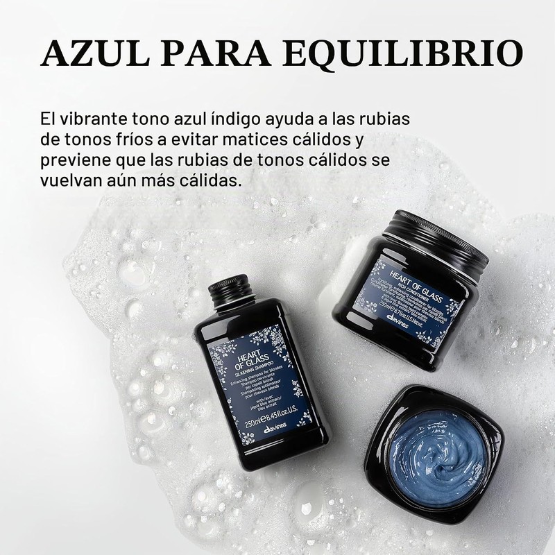 Davines Heart of Glass Silkening Shampoo Shampoo para tonos rubios