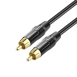 XMUXI RCA Cable,RCA Male to Male Audio Cable Hi-Fi Sound Auxiliary Audio Cord for Home Theater, HDTV, Amplifier, Hi-Fi Systems,Speakers (2 Meter)