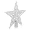 com-four® Weihnachtsbaumspitze Glitzer-Stern - Stern-Spitze für Weihnachtsbaum - Christbaumspitze für