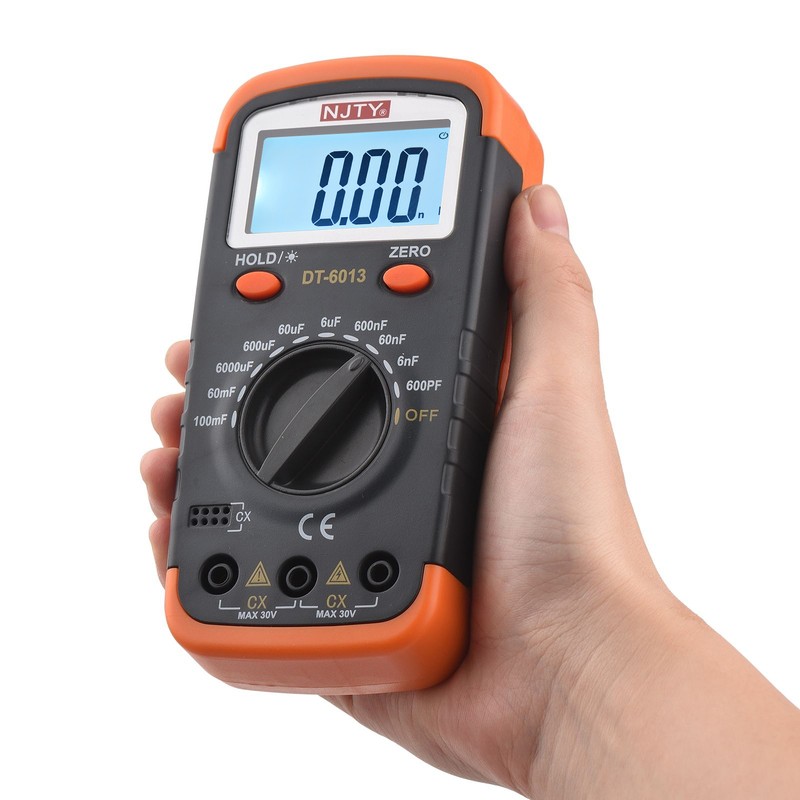 NJTY Digital Capacitance Meter with LCD Backlight Display 600pF to