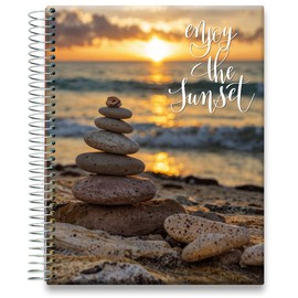 Tools4Wisdom Planner 2025-2026 - April 2025-2026 Calendar - 8.5x11 Inch Hardcover - Monthly Weekly Daily Planner - A5J6 - Zen Sunrise w Quote
