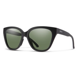 SMITH Era Sunglasses – Performance Sports Sunglasses – for Men & Women – Matte Black + ChromaPop Polarized Gray Green