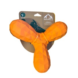 Playology Hound2O Outdoor Floating Boomerang Dog Toy Latex For 15Lbs+ Squeaking