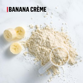 Muscle Milk Genuine Protein Powder, Banana Crème, 1.93 Pounds, 13 Servings, 32g Protein, 4g Sugar, Calcium, Vitamins A, C & D, NSF Certified for Sport, Energizing Snack, Packaging May Vary