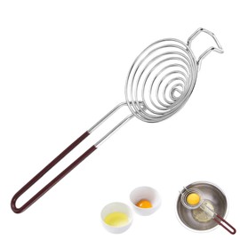Egg Separator, Stainless Steel Egg Yolk Separator, Egg Separator Divider Filter, Egg Separator with Long Handle for Kitchen Aid Baking Tool