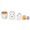 5Pcs Russian Nesting Dolls Hand Made Exquisite Wooden Animal Nesting